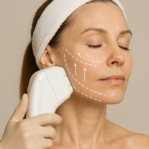 Woman having HI-FU to reduce wrinkles call LA LIPO Loughborough Now!