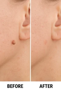 Skin tags removal Loughborough before and after