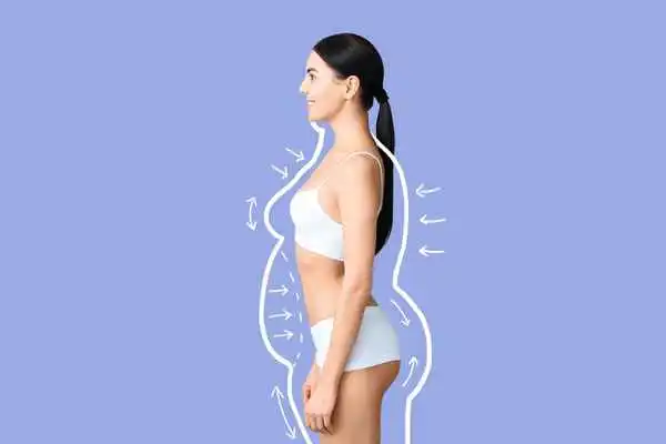 image of woman experiencing fat reduction treatment Loughborough