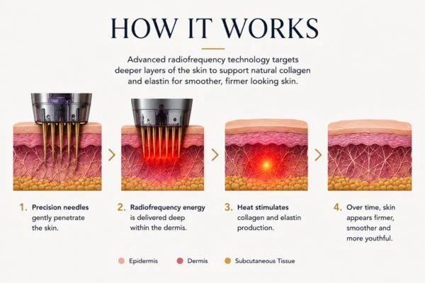 Diagram of how Collagen Lift Therapy Loughborough works